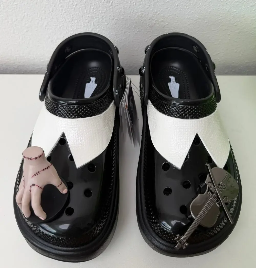 NWT Crocs x Wednesday Stomp Clog Black Womens 7